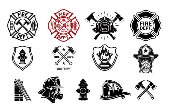 Download Heroic Firefighter Badge Icon Set - Premium Bundle