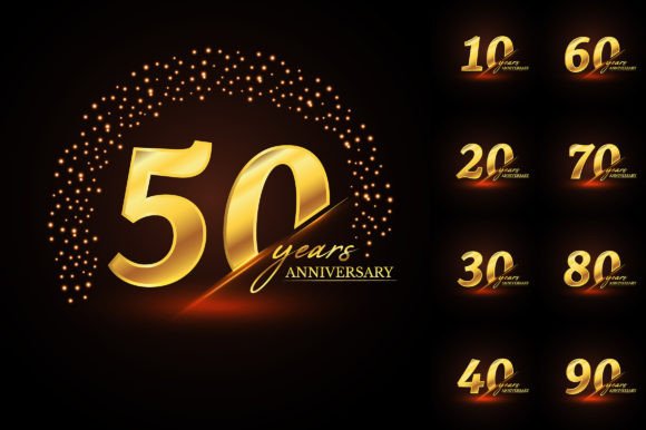 Download Anniversary Number Logotype Label Badge - Badge Collection