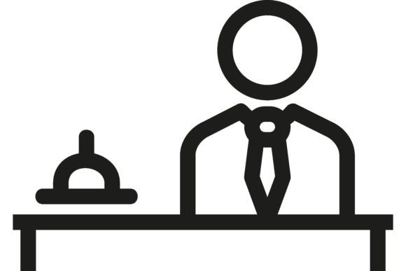 Download Hotel Manager Line Icon. Guest Relation - Premium Resources
