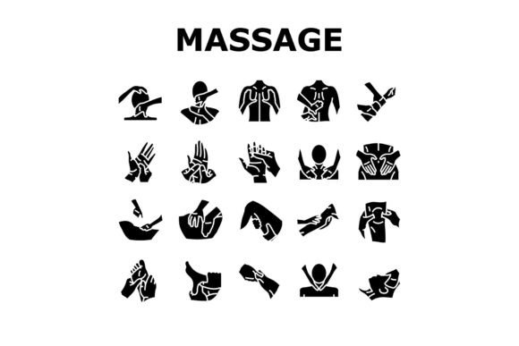 Download Massage Therapy Relaxation Icons Set - Relax Collection