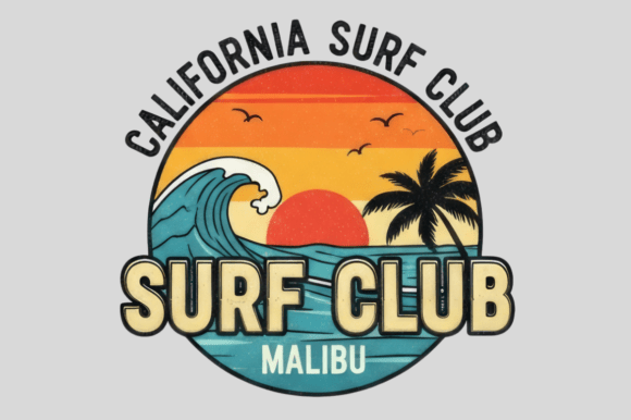 Download California Surf Club Malibu Retro Sunset - Club Collection