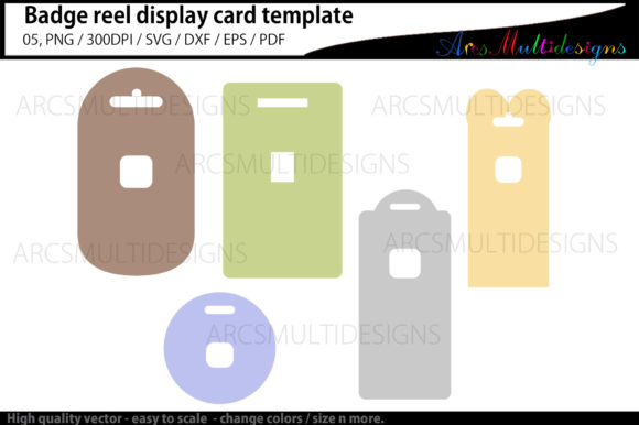 Download Badge Reel Display Card Templates - Badge Collection