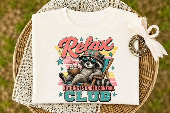 Download Relax Raccoon Summer Sublimation PNG - Relax Collection