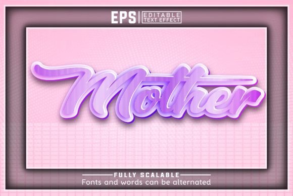 Download Mother 3d -Editable Text Effect - Mother Collection