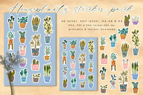 Download Houseplants Sticker Pack - Sticker Collection