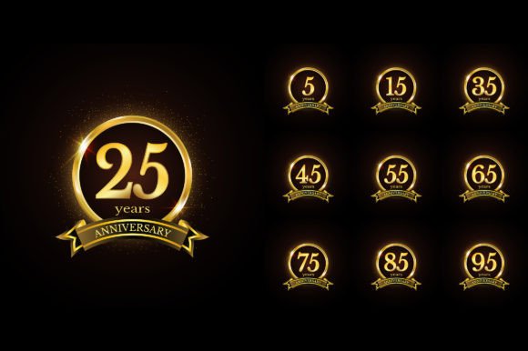 Download Anniversary Number Logotype Label Badge - Badge Collection