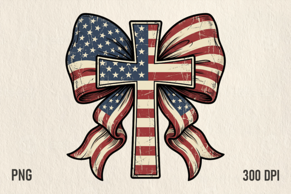 Download Patriotic Cross USA Flag Badge PNG - Premium Resources